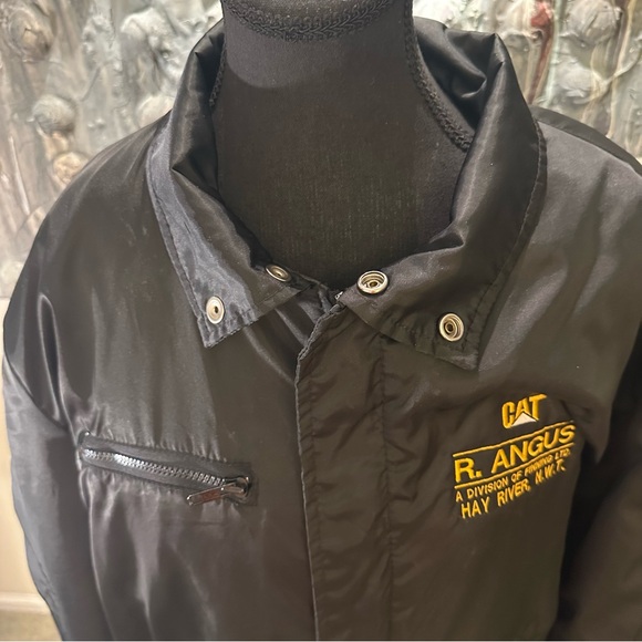 Vintage R. Angus Black Bomber Jacket men’s XL - Picture 7 of 16